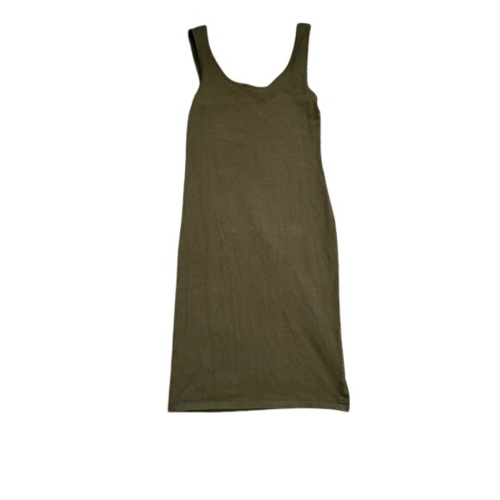 Derek Heart Olive Green Bodycon Tank Dress Sleeveless Midi Scoop Neck Medium